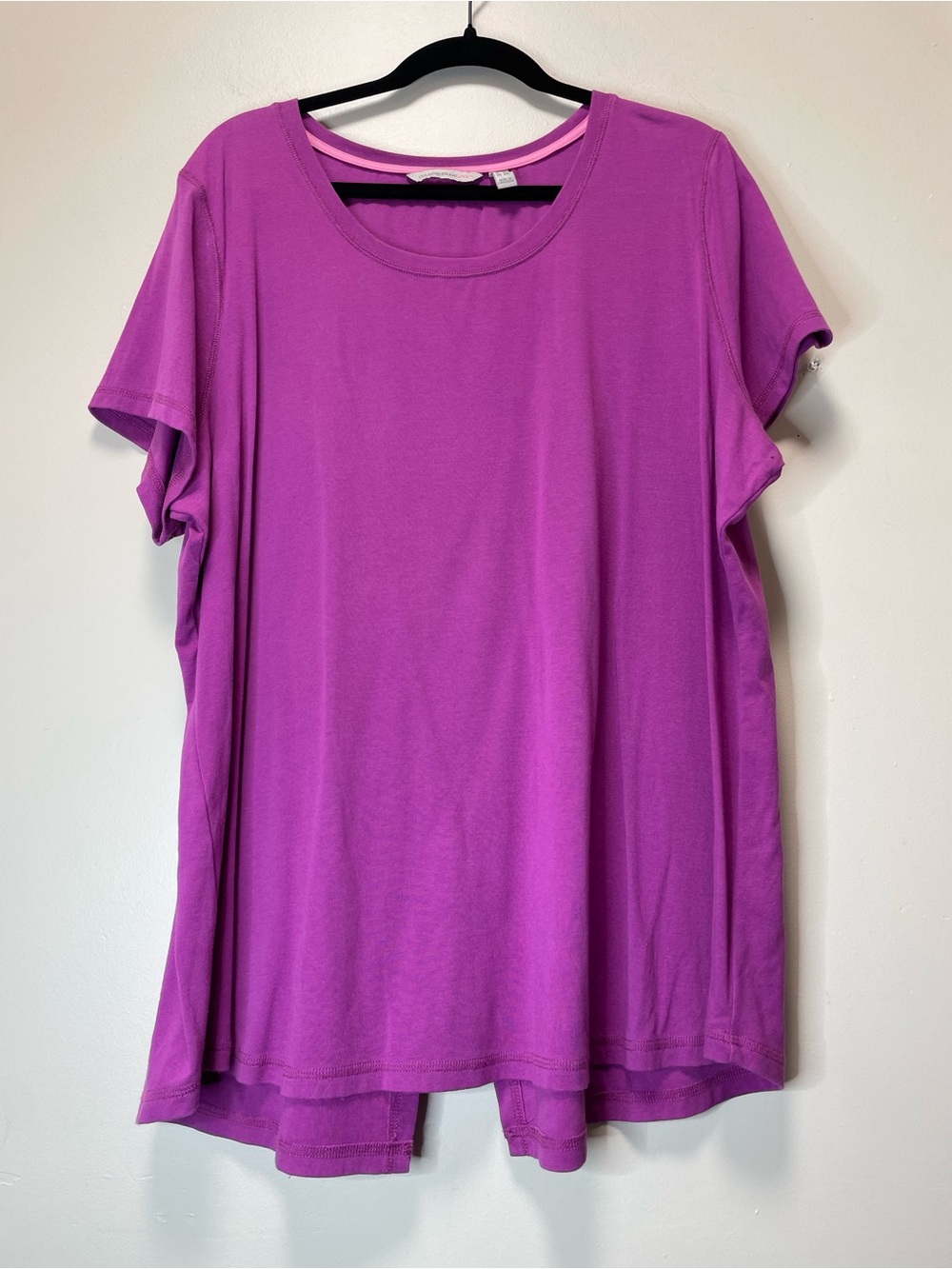 Isaac Mizrahi Live! Purple Split-Back Tee – Size 2X (US)@